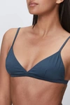 Asceno Navy Genoa Bikini Top In Black