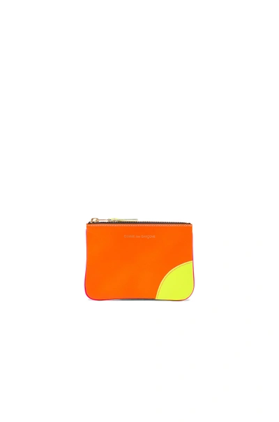Comme Des Garçons Super Fluorescent Pouch Small In Neon,orange,pink,yellow