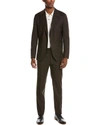 ZANETTI 2PC WOOL SUIT WITH FLAT FRONT PANT