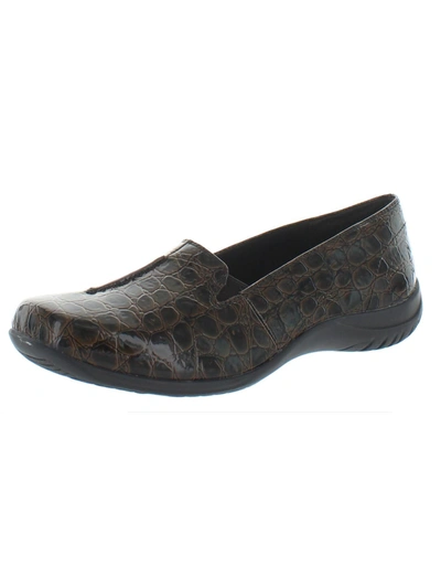 EASY STREET PURPOSE WOMENS PATENT EMBOSSED LOAFERS