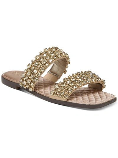 Sam Edelman Ezel Womens Embellished Slide Sandals In Multi