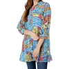 Johnny Was Midsummer Sednea Silk Printed Tunic In Multi