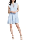 AND NOW THIS WOMENS TIERED SLEEVELESS MINI DRESS