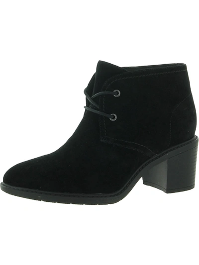 Clarks Scene Womens Suede Lace Up Ankle Boots In Black