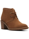 CLARKS SCENE WOMENS SUEDE LACE UP ANKLE BOOTS