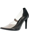 Bar Iii Binsa 3p Womens Clear Studded Pumps In White