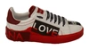 DOLCE & GABBANA Dolce & Gabbana  Portofino Love Print Leather Sneakers Women's Shoes