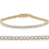 Pompeii3 5 Carat Tw Round Cut Lab Grown Diamond Tennis Bracelet 14k Yellow Gold Lab Grown In Multi