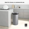 Umbra Vento Open Top 16.5-gallon Kitchen Trash Large, Garbage Can In Grey