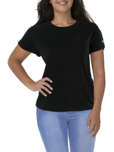 Champion Plus Womens Crewneck Knit T-shirt In Black