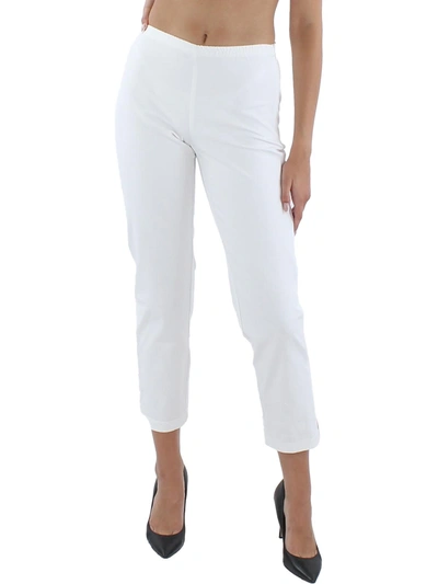 Eileen Fisher Womens Stretch Slim Fit Ankle Pants In White