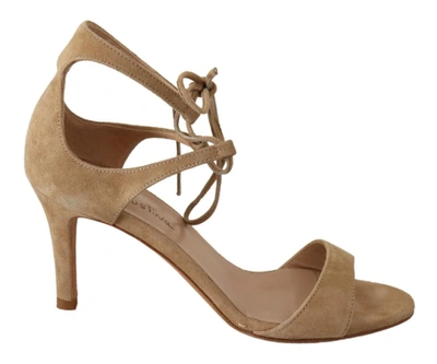 MARIA CHRISTINA SUEDE LEATHER ANKLE STRAP PUMPS WOMEN'S SHOES