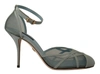 DOLCE & GABBANA Dolce & Gabbana Mesh Ankle Strap Heels Sandals Women's Shoes