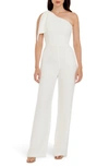 DRESS THE POPULATION TIFFANY ONE-SHOULDER JUMPSUIT