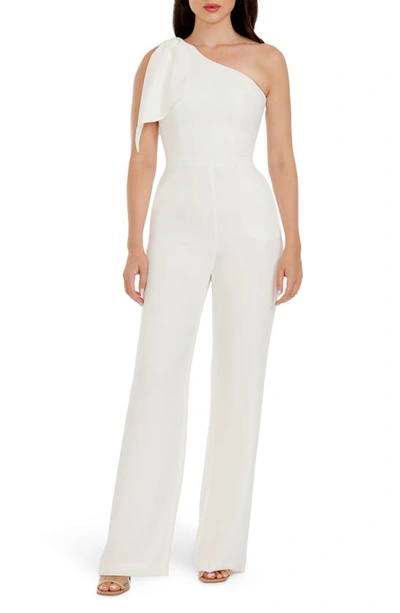 Dress The Population Tiffany Jumpsuit In Off White