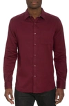 Robert Graham Santa Croce Cotton Blend Button-up Shirt In Burgundy