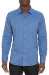 Robert Graham Santa Croce Cotton Blend Button-up Shirt In Blue