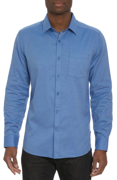 Robert Graham Santa Croce Cotton Blend Button-up Shirt In Blue
