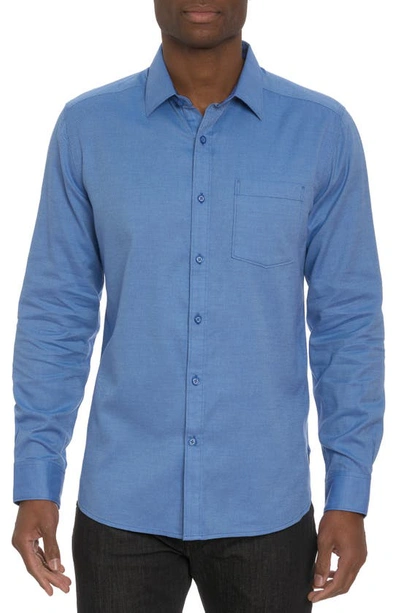 Robert Graham Santa Croce Cotton Blend Button-up Shirt In Slate