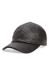 Ferragamo Gancini Leather Baseball Cap In Black