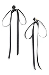 SIMONE ROCHA RIBBON BOW DROP EARRINGS