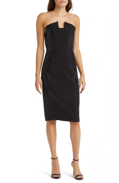 Black Halo Lena Strapless Cocktail Dress