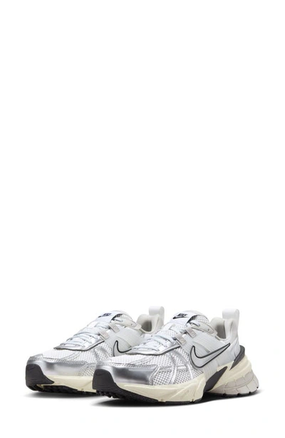 Nike V2k Running Shoe In Summit White/ Metallic Silver