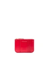 Comme Des Garçons Raised Spike Small Pouch In Red