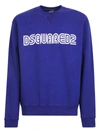 Dsquared2 Crewneck Sweater With Outline Logo In Blue