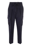 Brunello Cucinelli Women's Sartorial Cargo Trousers In Navy Blue