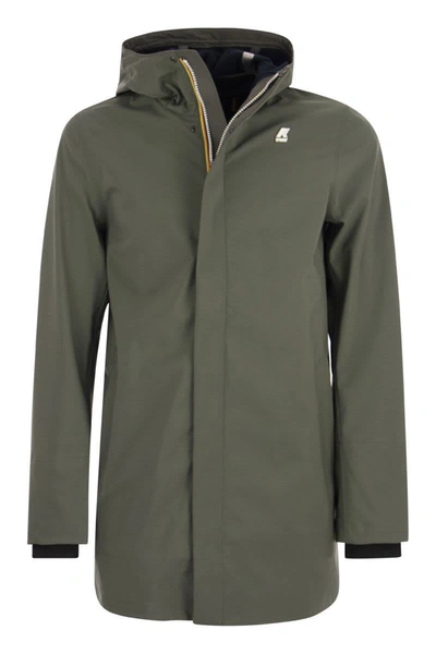K-way Marlyn Bonded - Hooded Jacket In Military Green