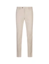Pt Torino Back Slit Stretch Cotton Blend Trousers In White
