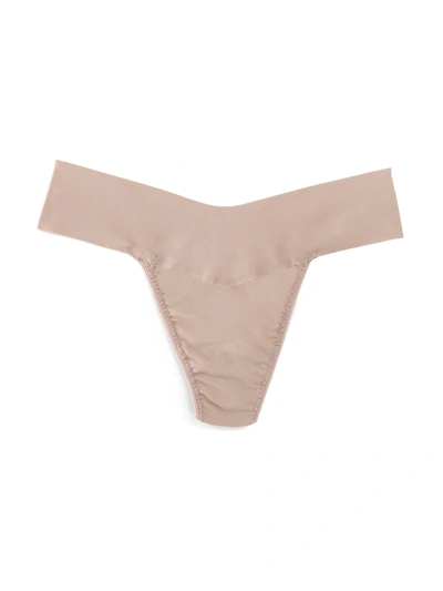 Hanky Panky Breathesoft® Natural Rise Thong In Brown