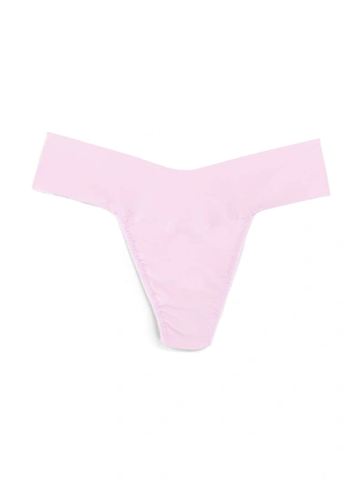 Hanky Panky Breathesft Natural Thong With $6 Credit In Pink