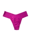 Hanky Panky Breathe Natural Rise Thong In Pink