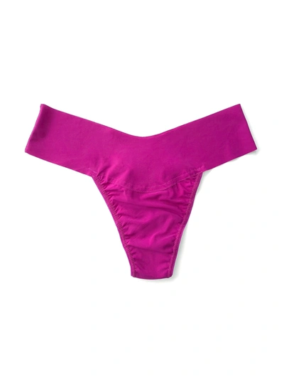 Hanky Panky Breathe Natural Rise Thong In Pink
