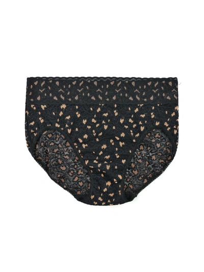 Hanky Panky Cross Dyed Leopard French Brief In Black