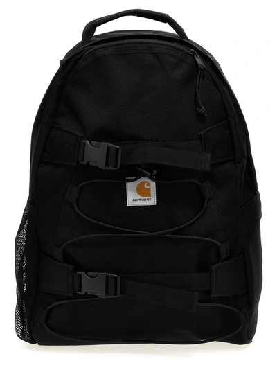 Carhartt Logo-patch Zip-up Backpack In Black