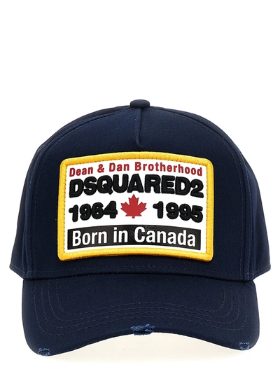 Dsquared2 Logo-patch Baseball Cap In Blue