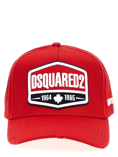 Dsquared2 Red Baseball Cap With Logo