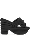 Ferragamo Women's Rey Platform Slip On Sandals In Black