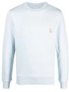 Maison Kitsuné Fox Head Patch Regular Sweatshirt Cirrus Blue In Blue