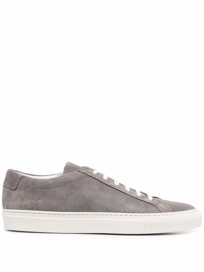 Common Projects Suede Achilles Low Sneakers In Gray