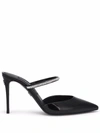 Dolce & Gabbana 90mm Embellished Patent Leather Mules In Black