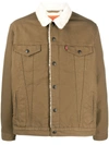 Levi's Type 3 Sherpa Lined Denim Trucker Jacket In Tan-neutral In Cougar Canvas Sher