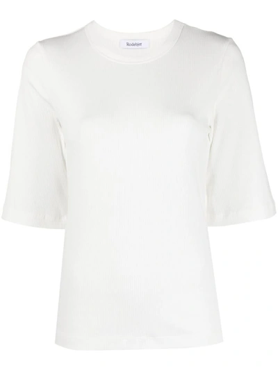 Rodebjer Short-sleeve Organic Cotton T-shirt In White