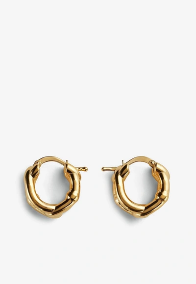 Bottega Veneta Chain Hoop Earrings In Gold