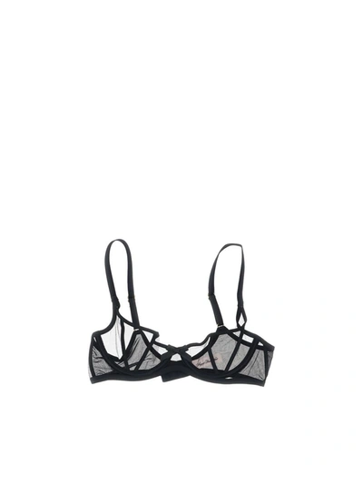 Agent Provocateur Lorna Party Sequin-embellished Tulle Bra In Black