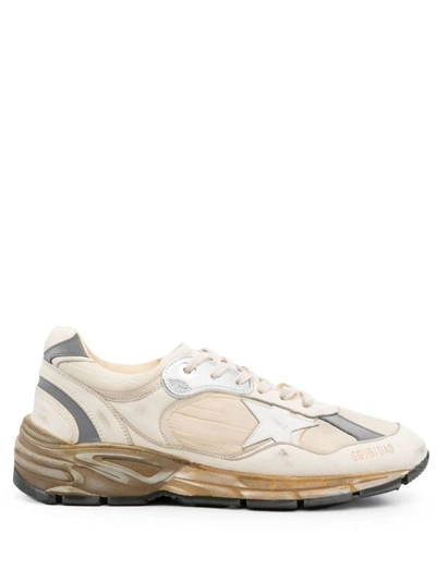 Golden Goose Running Dad Nylon And Nappa Upper With Trims Leather Star In Neutrals