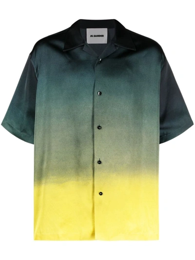 Jil Sander Gradient-effect Short-sleeve Shirt In Multicolor